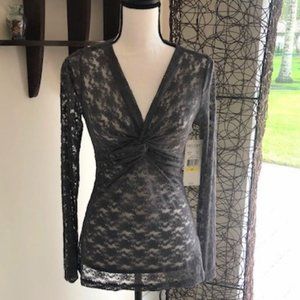 🌻 Karen Kane Sheer Lace Knot Top 🌻